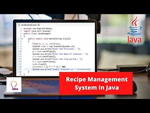 Recipe Management System In Java | Java Project