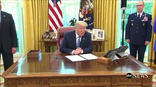 Trump unveils Space Force flag