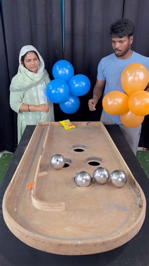 Roll ball game challenge wife vs husband / part 2 #shorts