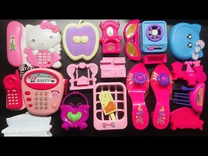 Miniature kitchen cooking food toy || barbie doll kitchen cooking food set