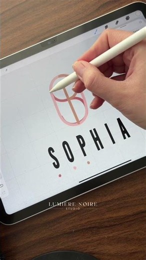 Create a Stunning SOPHIA Name Logo Tattoo in Procreate! #TattooIdeas #LogoDesign