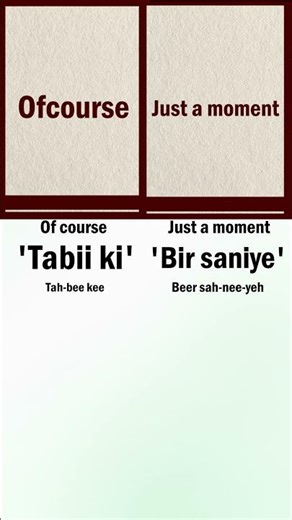 Some basic phrases in Turkish language. #turkishlessons