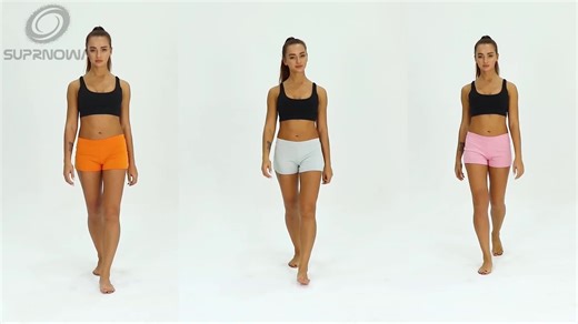video, Boy Cut Low Rise Booty Shorts - Spandex Active Dance Yoga Workout Fitness Shorts for Women