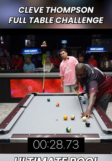 Cleve Thompson’s Full Table Billiards Challenge