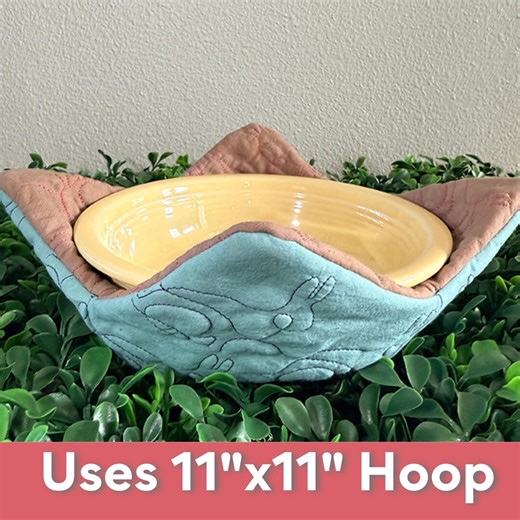 Bunny Bowl Cozy Machine Embroidery Design With Rabbit Quilting Pattern for Easter - Etsy