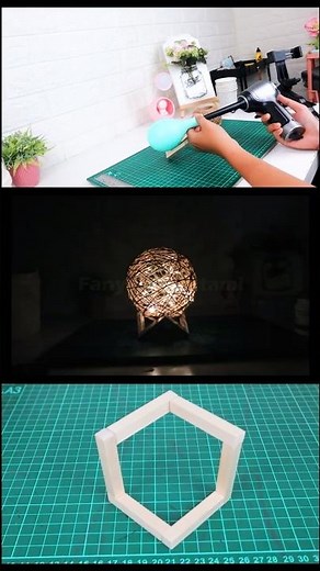 Cara Mudah Bikin Night Lamp Aesthetic dari Tali Goni & Tumblr Lamp 💡 | Fany Citra Utami |v2 #diy