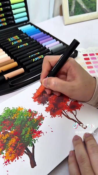 Cara Ngelukis Pohon Musim Gugur dengan Enmy
