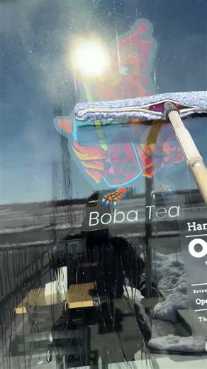 Steamy window cleaning #windowcleaning #steam