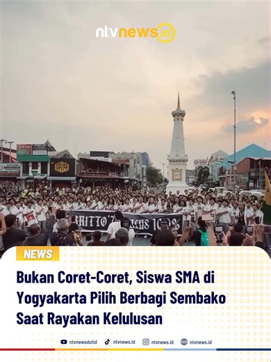 Sebanyak 288 siswa SMA Kolese De Britto angkatan 2026 menggelar long march menuju Tugu Yogja pada Sabtu (9/5/2026) sebagai bentuk rasa syukur setelah dinyatakan lulus 100 persen. Kegiatan tersebut mengusung tema “Mabur Dhuwur Tumindak Ing Luhur” dan menjadi tradisi positif yang rutin dilakukan para siswa De Britto setiap momen kelulusan. Berbeda dari perayaan kelulusan yang identik dengan coret-coret seragam dan hura-hura, para siswa justru melakukan aksi sosial dengan membagikan sembako kepada 