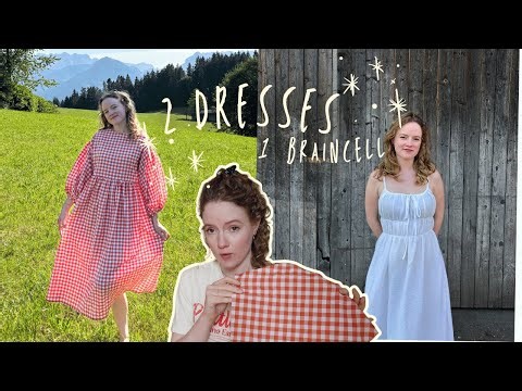 sewing some last minute vacation dresses (but the second one is just a painful mess)