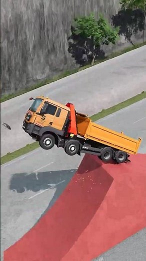 CARGO TRUCK CRAZY CRASHING 🔥 Cars VS Jumping Ramp | Best Vehicles Stunts Game Simulator Gameplay