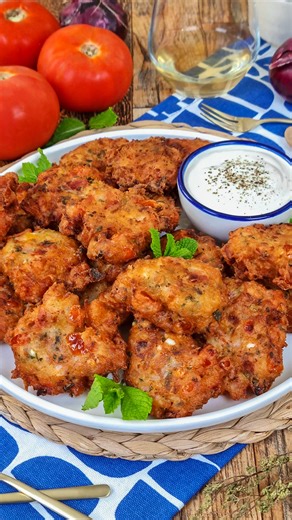 🇬🇷 ¡El Aperitivo de Tomates Más Famoso de Santorini! 🍅NTOMATOKEFTEDES | Food and Glory - Recetas