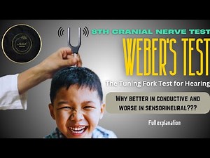 Weber's test + interpretation of Rinne's & Weber(8th cranial Nerve examination)...full explanation
