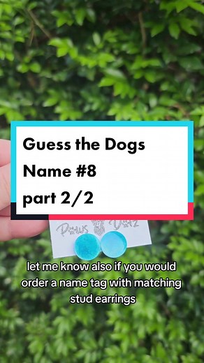 As much as I LOVE making these Custom Pet ID Tags with matching earrings, I love seeing your guesses and having fun so much more 😄🎉✨️ I kinda like to view this name reveal of the Dog Tag as a team effort 🌟 🎉✨️ It certainly was a unique name. I can't wait to see your guesses in the next one! 😄✨️🐾 #doggiftideas #dogsaustralia #custompettags #doglover