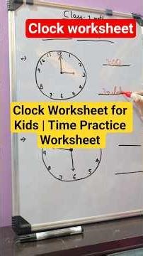 Clock Worksheet for Kids | Time Practice Worksheet |#clockworksheet #timeworksheet #tellingtime #kid