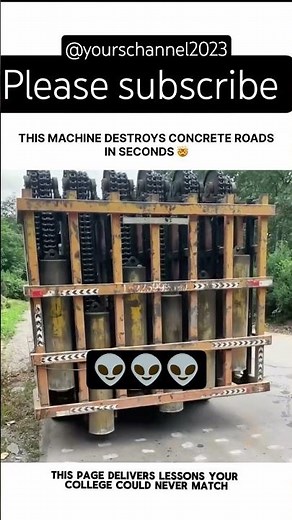 What you're seeing isn't CGI or movie magic it's real life road demolition machine designed to break