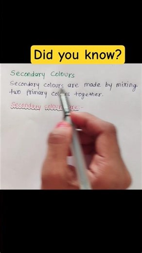 What Are Secondary Colours? Easy Learning! #shorts #youtubeshorts
