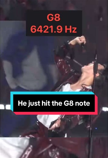 I think my pitch detector is broken. He just hit G8 note 🤯🤯 #singing #vocalrange #music #dimashkudaibergen #pitchperfect