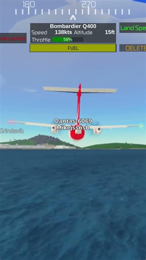 Bombardiar Q-400 emergency landing #roblox #shorts #aerodynamics