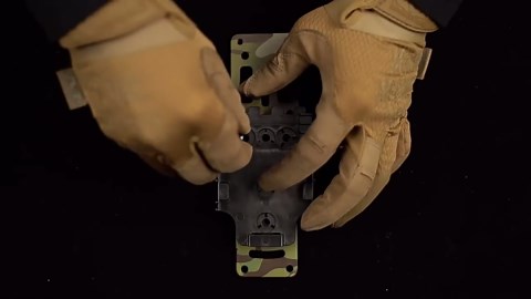 Drop Leg Holster Adapter Duty Belt Accessories, Compatible QLS Platform, Modular Holster Adapter Extension Plate G-Code Adapter with Thigh Strap Airsoft Tactical Gear