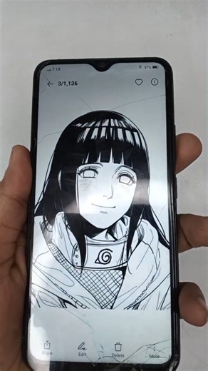 how to draw hinata sketch #naruto #drawing