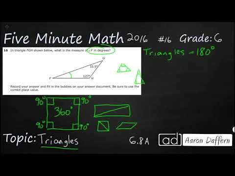 6th Grade STAAR Practice Triangles (6.8A - #1)