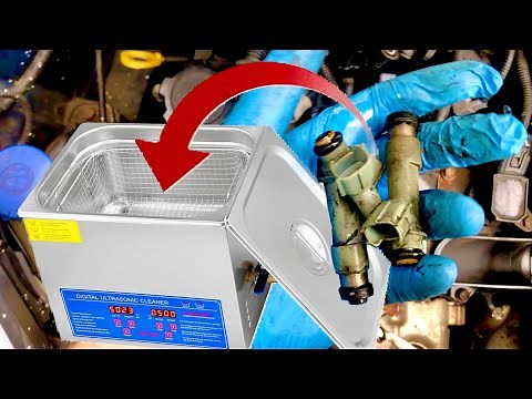 Sonic Cleaning Dirty Injectors, DIY Ultrasonic Petrol Injector Clean on Citroen C1, Visible Results