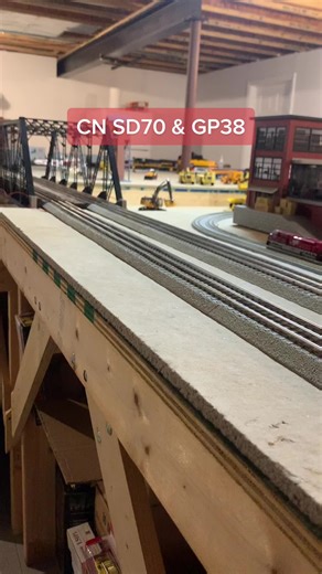 MTH CN SD 70 & GP38 hauling some tank cars! #diesellocomotive #dieseltrain #canadiannational #cn #model #modeltrain #trainlayout #modeltrainlayout #traintok #trainsoftiktok #oscaletrains #tankcar #trains #electrictrains #michigan #fyp #viral