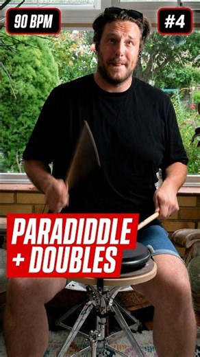 Daily Drum Pad Exercise #4 | Paradiddle + Doubles Workout 90 BPM #drummer
