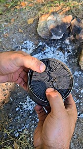 2.4M views · 7.4K reactions | Survival Camp Charcoal Burn small wood in a metal container. Make your own charcoal. Burns longer. Less smoke. Saves your life in hard times.  #survival #camping #bushcraft #fblifestyle #wild #asmr | Serkan Doğada | Facebook