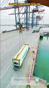 Massive Container Lifting Onto Cargo Ship