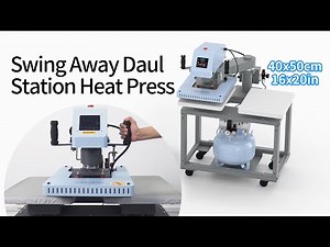 OtterPro Dual Station Swing Away Heat Press