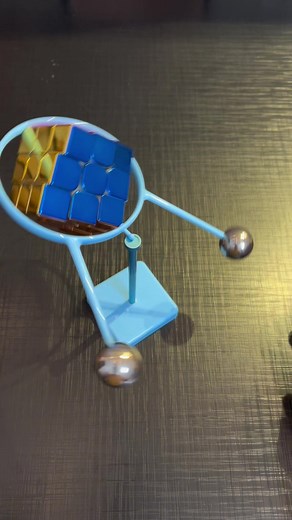 I Put a Metallic Cube in The Balancing Holder #slowcuber #hasnaintechnical #foryoupage #rubikscubememes #puzzles #satisfying #rubikscubeart #rubikscube #rubikscubepatterns #rubikscubechallenge #metalliccube