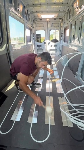 Lucas Ravizza | Excited to install the @rixens_enterprises_inc hydronic heating system. In this video, I’m installing the subfloor, pex tubing, and heat... | Instagram