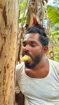 Turned a banana tree into a spicy meat curry. Trust the process!😋💚 #trending #cooking #village