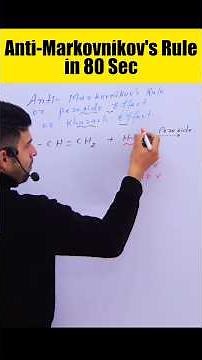 🤔Anti-Markovnikov's Rule in 80 seconds #chemistryin1minute #cbseclass11 #class11chemistry