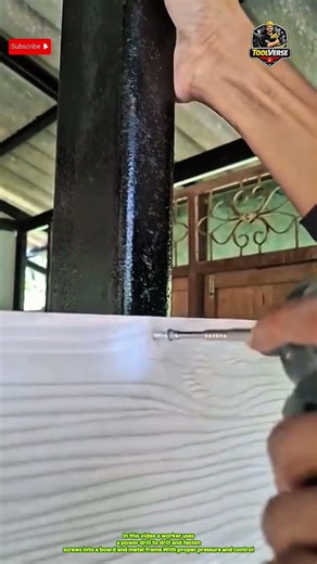 Drilling and Installing Screws into a Board Using a Power Drill #powertools