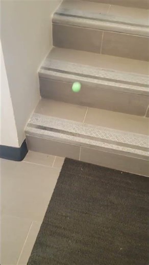 Ping-pong ball bouncing down the stairs