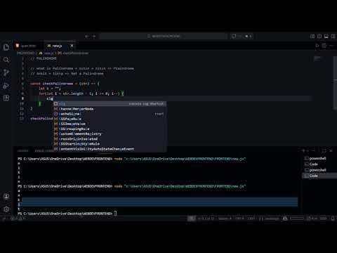 PALINDROME | JavaScript #coding #js