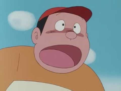 Doramon comes in past by time machine to help NOBITA