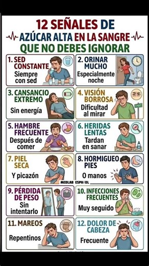 ¡12 Señales de Azúcar Alta en la Sangre Que No Debes Ignorar! 🩸⚠️