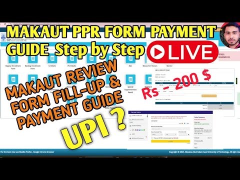 Makaut Odd Sem Review Form Fill Up Payment Process Step By Step 2025 | Makaut PPR Form Fill Up |