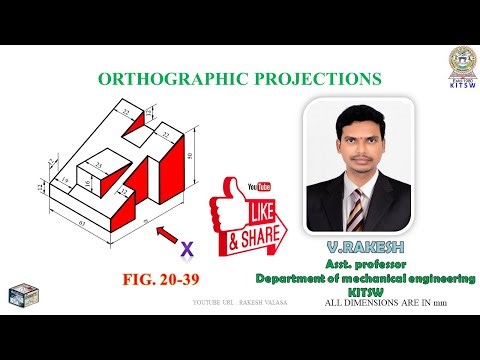 FIG. 20-39, ORTHOGRAPHIC PROJECTIONS SOLUTIONS WITH EXPLANATION