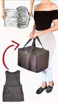 How to Sew DIY Travel Bag from Old Dress easily🪡 🧵✂️ 👜✌️