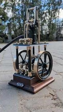 BOOOm! Elegant vertical steam engine model - made in Poland #machine #steamengine