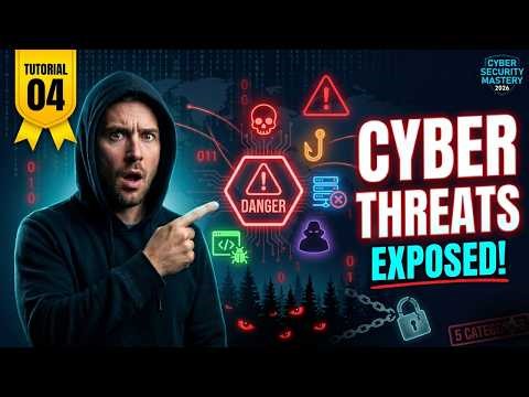 Tutorial 4 | Types of Cyber Threats Explained | Real Examples | Cyber Security Mastery 2026