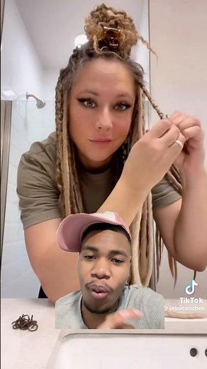 White girl takes out her Dreads