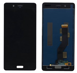 LCD with Touch Screen for Nokia 8 - Black (display glass combo folder)