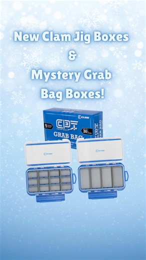 1.7K views · 14 reactions | Clam's new HD Tackle Boxes are built to withstand the winter elements and they're perfect for storing jigs, spoons, blade baits, and more! Plus if you're looking for a great gift idea or a surprise box for your self, check out the Clam Grab Bag. Ice Fishing Open House - Sunday, December 7th at Tackle Shack! #tackleshack #wellsboropa #icefishing #icefishpa #tackleshop #clamicefishing | Tackle Shack | Facebook