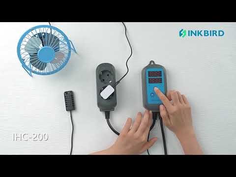 INKBIRD IHC-200 사전 배선된 디지털 Dural Stage 습도 컨트롤러, 가습기 및